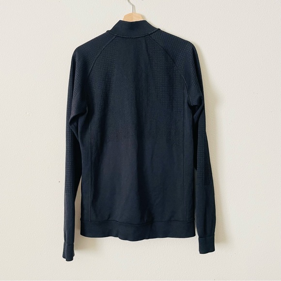 Lululemon Men’s LARGE Engineered Warmth wool blend full zip jacket in black - Picture 5 of 6